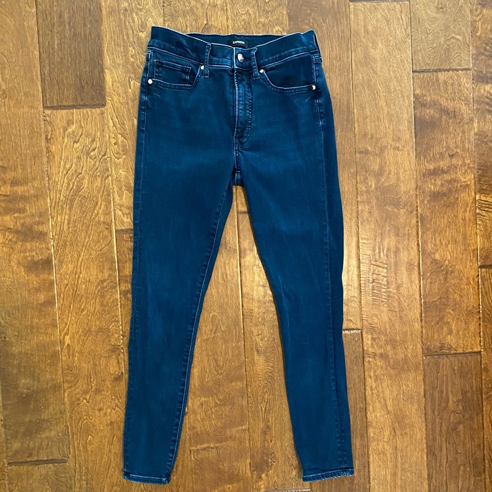 Express Dark Blue Skinny Midrise Jean 6R